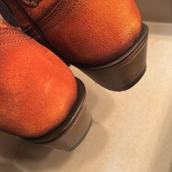 Corral Orange Leather Cowboy Boots(Size 8) - Picture 10 of 13